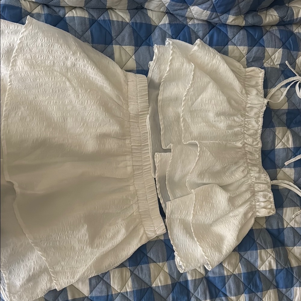 White Smocked Women's Set